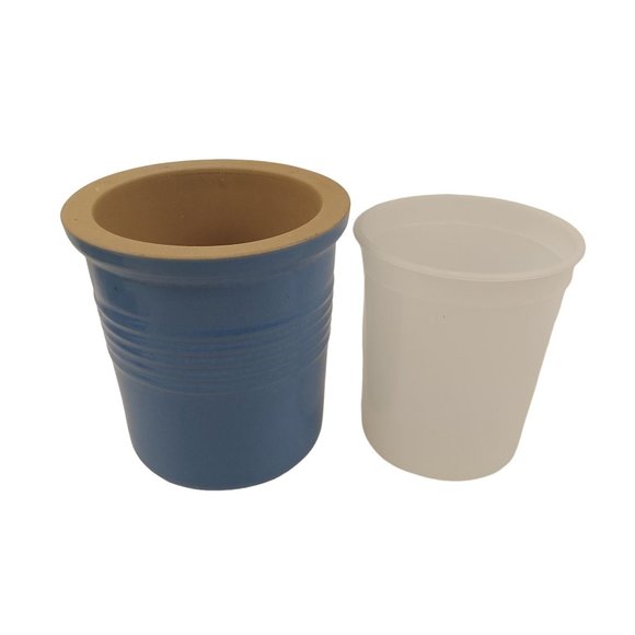 The Pampered Chef Stoneware Crock Blue New Traditions Collection #1313 Heritage - Picture 3 of 10